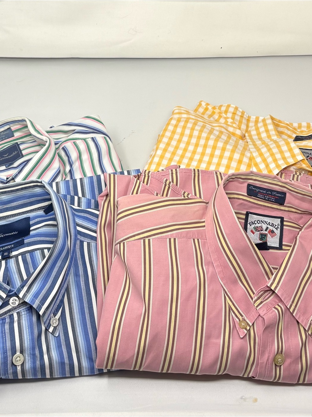 4 - Faconnable  Stripe Men's Button-Down Shirts all x-large.
